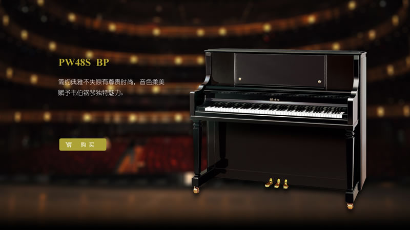 韦伯钢琴 PW48S BP